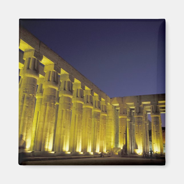 Africa, Egypt, Luxor. Sun court of Amenhotep Magnet (Front)