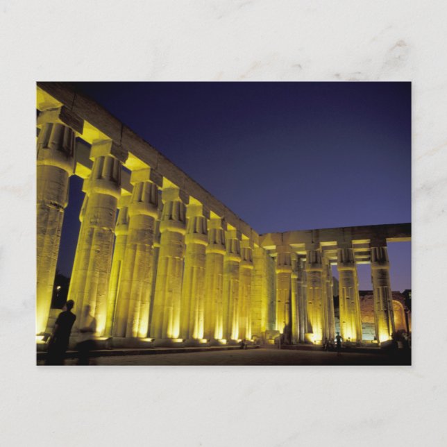 Africa, Egypt, Luxor. Sun court of Amenhotep Postcard (Front)