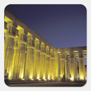 Africa, Egypt, Luxor. Sun court of Amenhotep Square Sticker