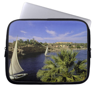 Africa, Egypt, Upper Egypt, Aswan. Feluccas 2 Laptop Sleeve