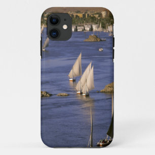 Africa, Egypt, Upper Egypt, Aswan. Feluccas iPhone 11 Case