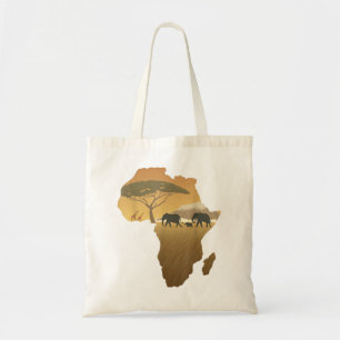 Africa  Elephant Map Dad South Animal Big Five Saf Tote Bag
