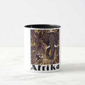 Africa Elephant Vintage Poster Mug