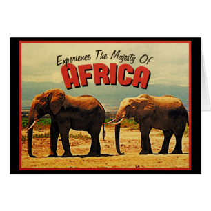 Africa Elephants Vintage Travel