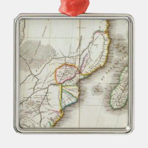 Africa Engraved map Metal Tree Decoration