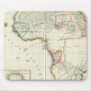 Africa Engraved map with 2 inset maps Mouse Mat