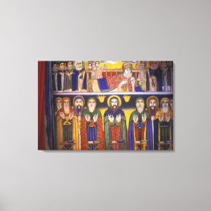 Africa, Ethiopia. Artwork depicting apostles and Canvas Print