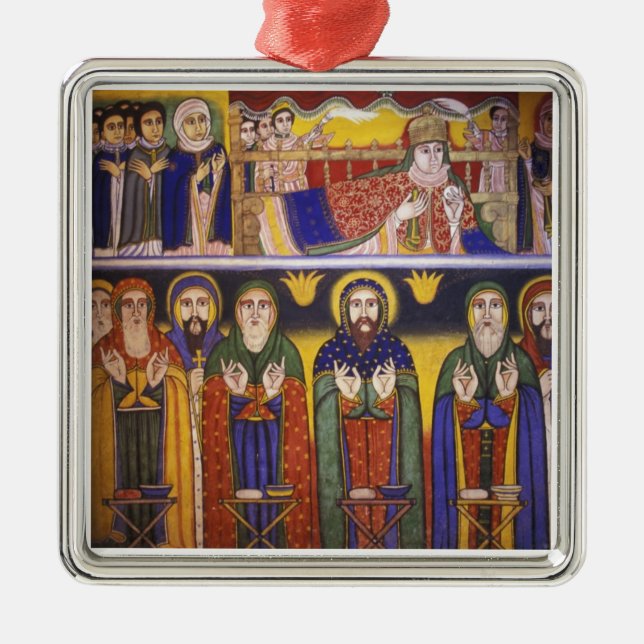 Africa, Ethiopia. Artwork depicting apostles and Metal Tree Decoration (Front)