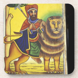 Africa, Ethiopia. Artwork depicting Lion of Coaster