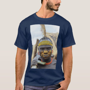 Africa Ethiopia Debub Omo Zone Mursi tribesman 1 T-Shirt