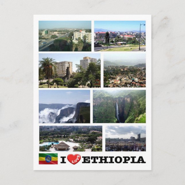 Africa - Ethiopia - I Love - Postcard (Front)