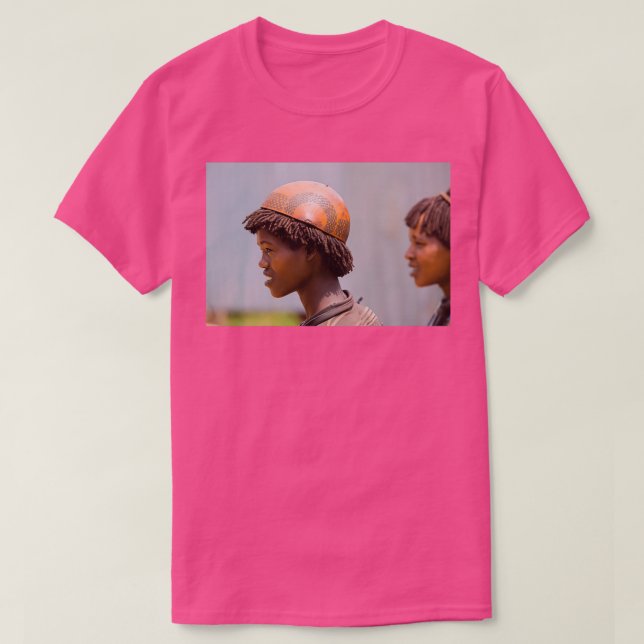 Africa Ethiopia Omo region Ari Tribe child at the  T-Shirt (Design Front)
