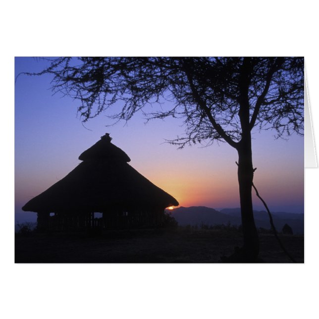 Africa, Ethiopia, Omo river region, Sunset over (Front Horizontal)