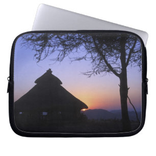 Africa, Ethiopia, Omo river region, Sunset over Laptop Sleeve