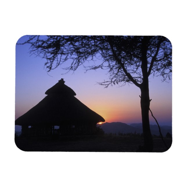 Africa, Ethiopia, Omo river region, Sunset over Magnet (Horizontal)
