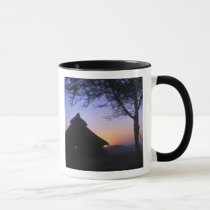 Africa, Ethiopia, Omo river region, Sunset over Mug