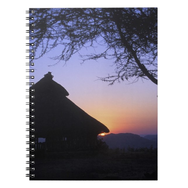 Africa, Ethiopia, Omo river region, Sunset over Notebook (Front)
