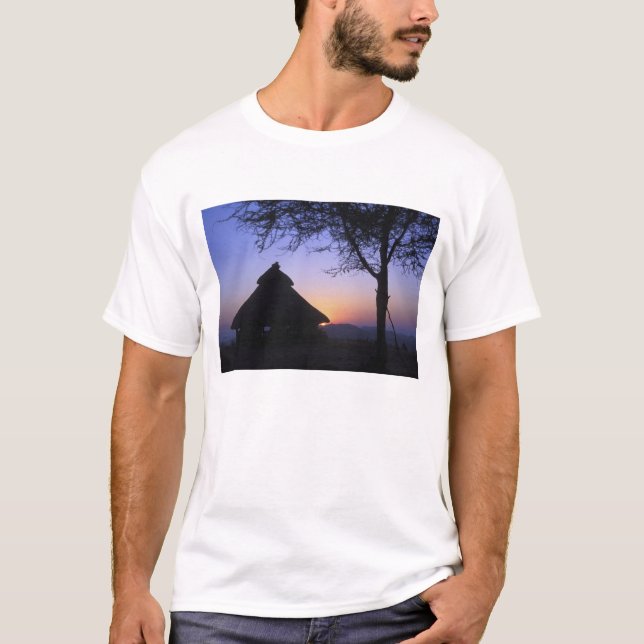 Africa, Ethiopia, Omo river region, Sunset over T-Shirt (Front)