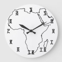 Africa Ethiopian Time - Round (Large) Wall Clock