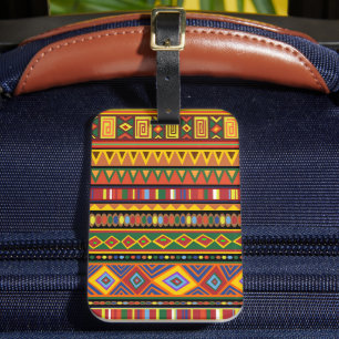 Africa Ethnic Art Pattern  Luggage Tag
