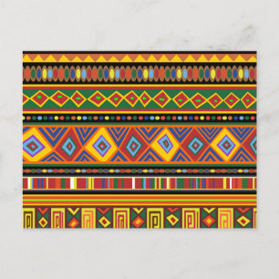 Africa Ethnic Art Pattern  Postcard