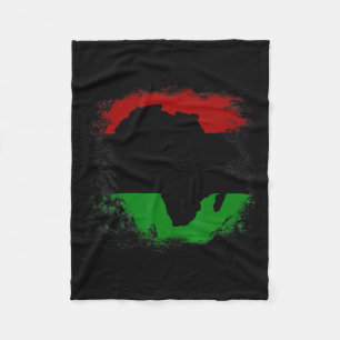 Africa Flag African Continent Map Pan-africa Unia Fleece Blanket