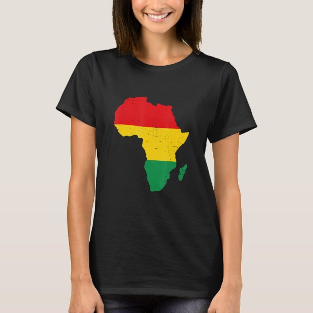 Africa Flag Black History Month Black Pride Africa T-Shirt (Front)