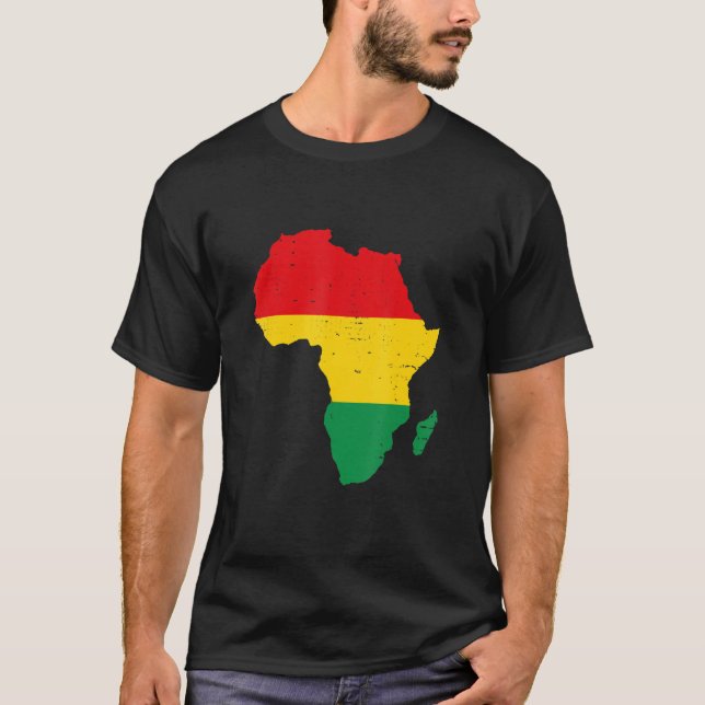 Africa Flag Black History Month Black Pride Africa T-Shirt (Front)