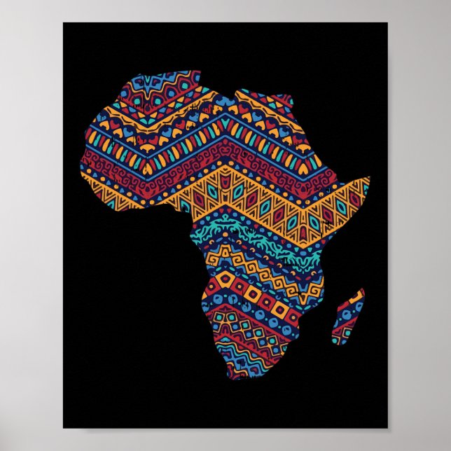 Africa Flag Kente Cloth Black Pride African Americ Poster (Front)