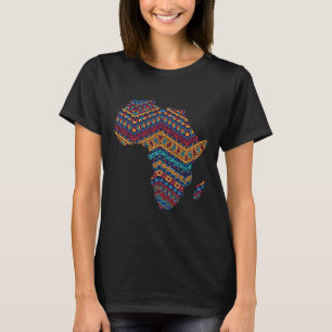 Africa Flag Kente Cloth Black Pride African Americ T-Shirt