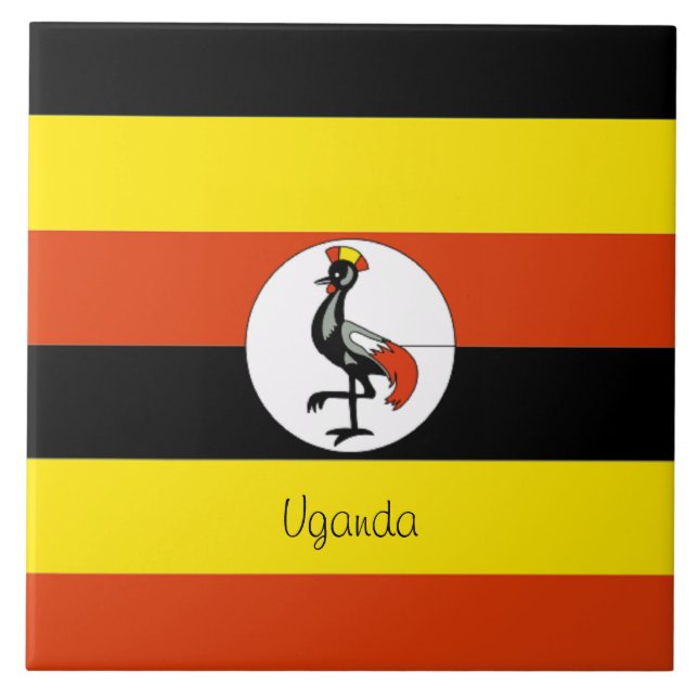 Africa: Flag of Uganda Tile (Front)