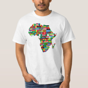Africa flags continent contour design T-Shirt