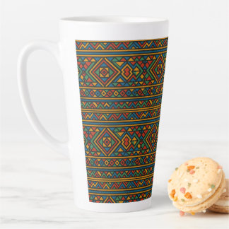Africa Geometric Ndebele Large Latte Mug