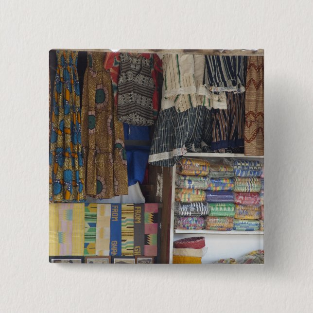 Africa, Ghana, Accra. Accra Textile & Handicraft 15 Cm Square Badge (Front)