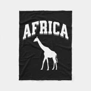 Africa Giraffe Safari Vacation Souvenir Preppy Aes Fleece Blanket