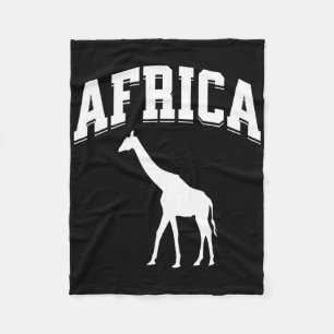 Africa Giraffe Safari Vacation Souvenir Preppy Aes Fleece Blanket