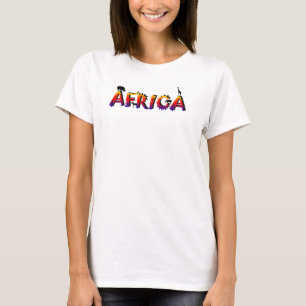 Africa graphic design wildlife safari women's tees