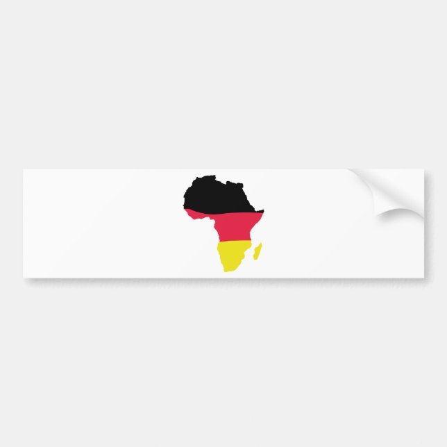 africa icon german flag bumper sticker (Front)