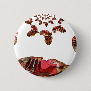 Africa in Motion: Motif & Map Design - Print 6 Cm Round Badge