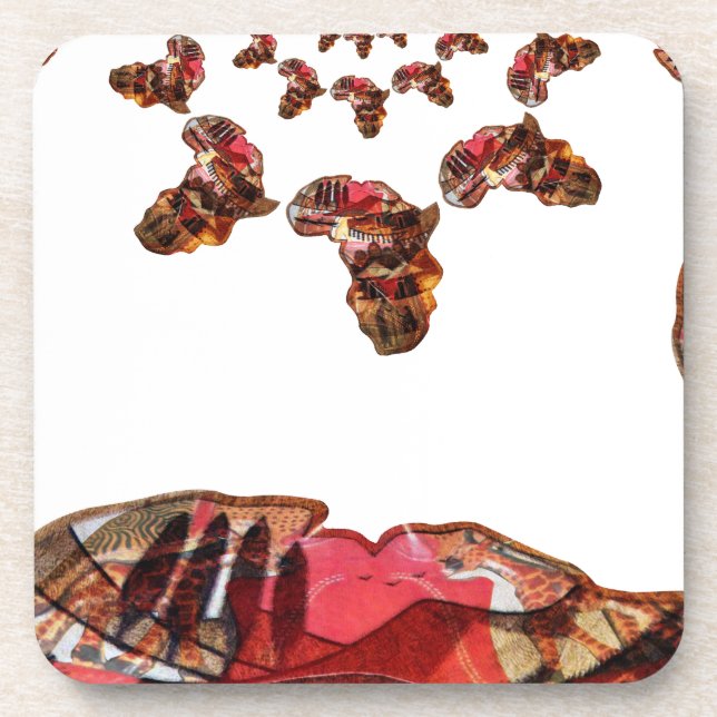 Africa in Motion: Motif & Map Design - Print Coaster (Front)