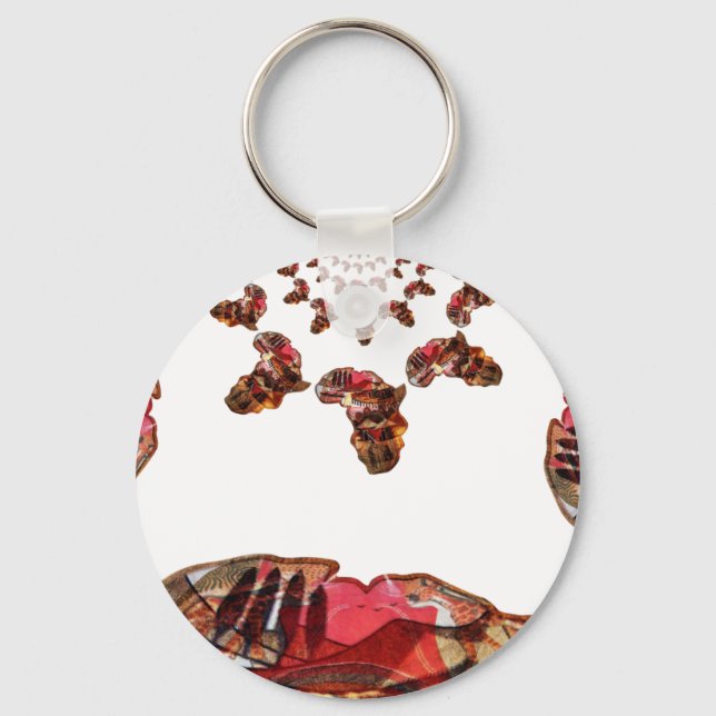 Africa in Motion: Motif & Map Design - Print Key Ring (Front)