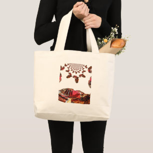 Africa in Motion: Motif & Map Design - Print Large Tote Bag