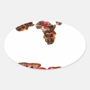 Africa in Motion: Motif & Map Design - Print Oval Sticker