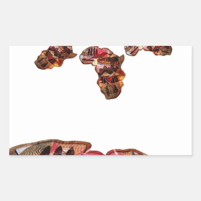 Africa in Motion: Motif & Map Design - Print Rectangular Sticker (Front)