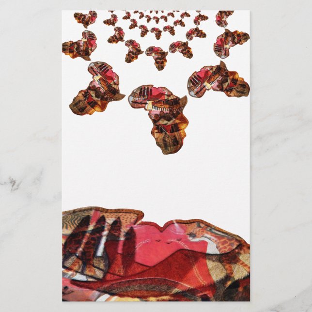 Africa in Motion: Motif & Map Design - Print Stationery (Front)