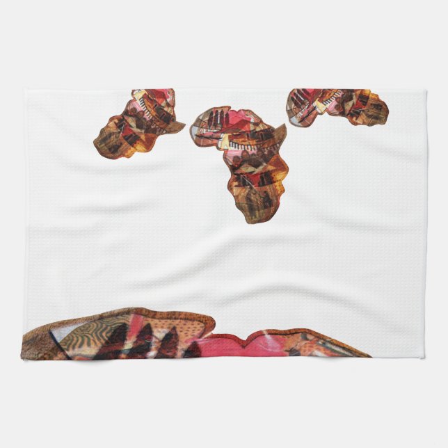 Africa in Motion: Motif & Map Design - Print Tea Towel (Horizontal)