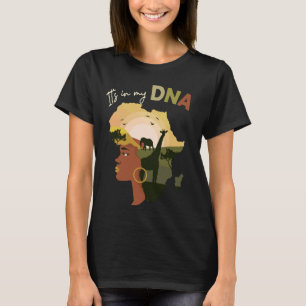 Africa In My DNA Cute Black History Month African  T-Shirt