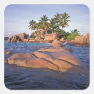 Africa, Indian Ocean, Seychelles, Praslin Square Sticker