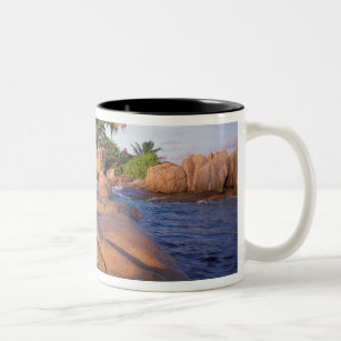 Africa, Indian Ocean, Seychelles, Praslin Two-Tone Coffee Mug
