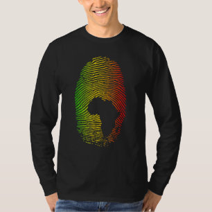 Africa Is In My DNA Fingerprint African Roots Afri T-Shirt